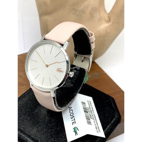 Lacoste Women\'s Watch 2001070 Moon Quartz Silver Dial Pink Leather Band … main image 6